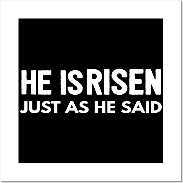 He Is Risen Cool Inspirational Easter Christian Wall Art by Happy - Design